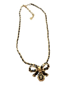 Chanel Gold and Black Necklace