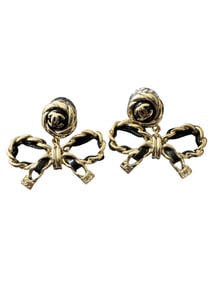 Chanel Gold and Black Earrings