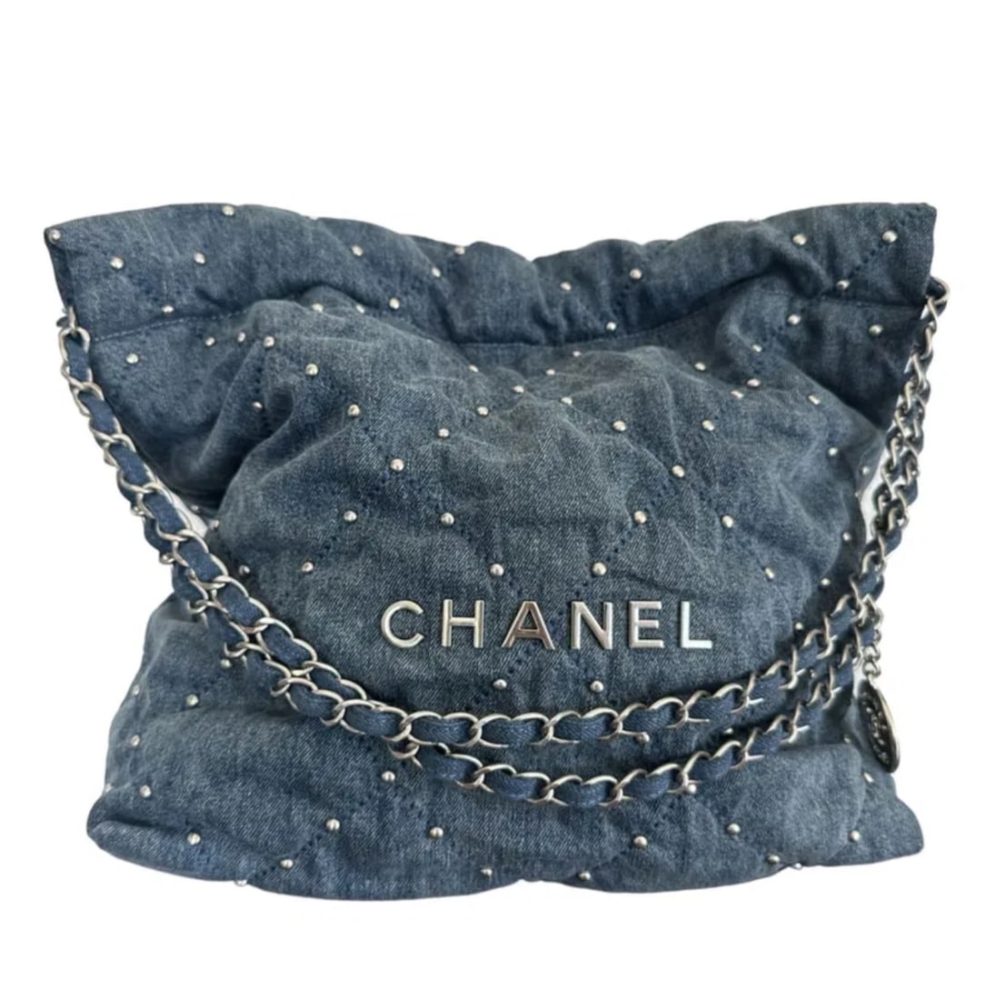 Chanel 22 Denim HandBag (1 of 6)