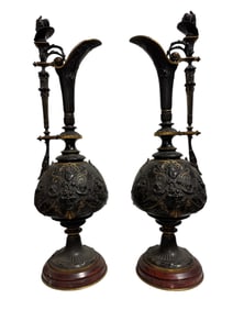 French Victorian Bronze Urns