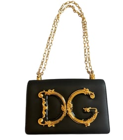 Dolce & Gabbana Girls Logo Leather Phone Crossbody Bag