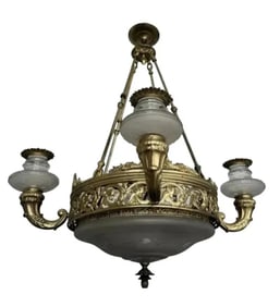 Large French Griffins Chandelier