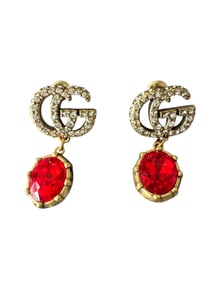 Gucci Red Stone Earrings