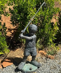 Life Size Bronze Golf Player