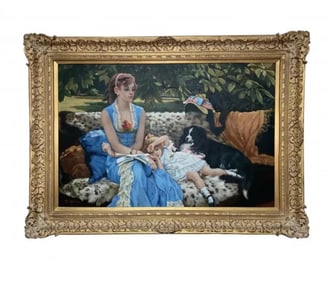 Mother and Daughter Oil On Canvas