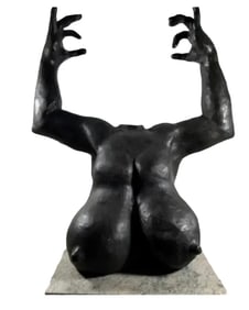 Large Limited Abstract Bronze Sculpture - Gaston Lachaise