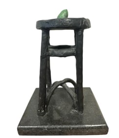 J. Miro Abstract Bronze Sculpture
