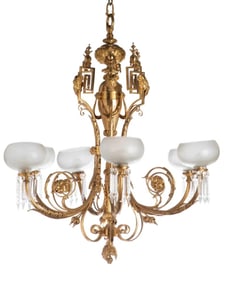 A French gilt-bronze chandelier