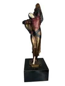 Large Art Deco Woman Bronze Sculpture