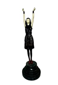 Art Deco Lady Bronze Sculpture