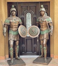 Life Size Bronze Guardian Sculptures