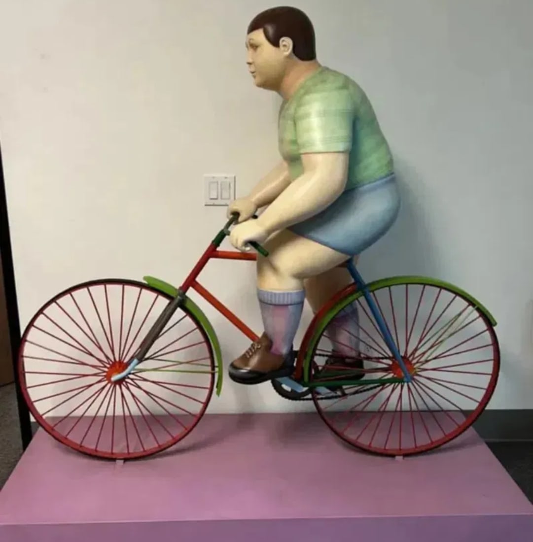 Life Size Boy on Bike by Sergio Bustamente Sculpture (1 of 4)