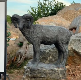 Life Size Ram Bronze Sculpture