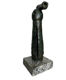 J. Miro Abstract Bronze Sculpture