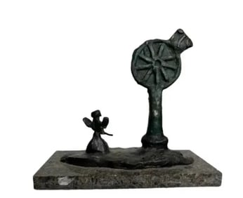 J. Miro Modern Bronze Sculpture