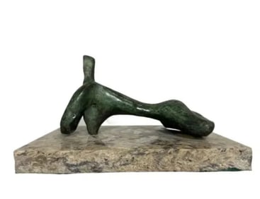 Henry Moore Modern Figure Bronze Sculpture