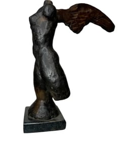 Huge Large Abstract Angel Bronze Sculpture