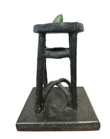 J. Miro Abstract Bronze Sculpture