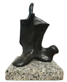 Large Henry Moore Abstract Bronze Sculpture