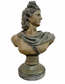 Huge Bronze Apollo Bust