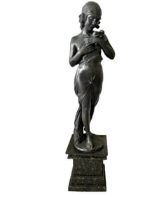 19th Century Life Size French Lady Bronze Sculpture