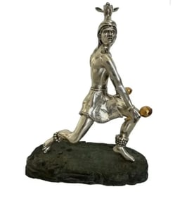 Silver Native Aztec Deer Dance By Martin Mendoza Maya