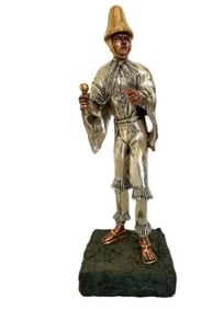 Silver Native Sculpture By Martin Mendoza Maya