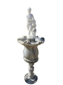 Marble Fountain with Lady Sculpture