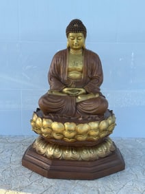 Monumental Life Size Bronze Buddha