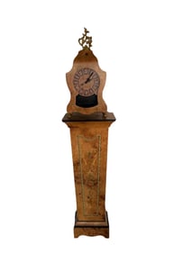 French Gilt Style Clock and Pedestal
