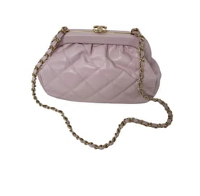 Chanel Lambskin & Gold-Tone Metal Light Pink