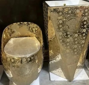 New Versace Gold Toilet and Basin