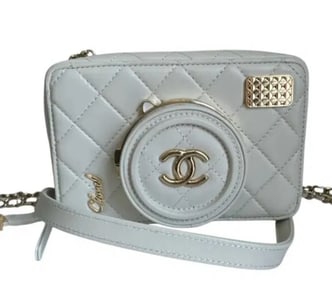 Chanel Collectible Runway Camera White Mirror Crossbody Bag Handbag