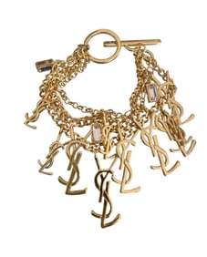 YSL Crystal Cassandre Multichain Bracelet