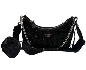 Prada Re-Edition 2005 crystal-embellished shoulder bag