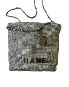 Chanel Silver Evening Bag