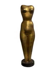 Archipenko Woman Torso Bronze Sculpture