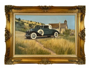 1940 Cadillac V-16 - Tom Darrah 1980 Oil Painting