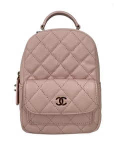CHANEL Caviar Quilted CC Mini Classic Backpack Light Pink