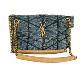 YSL Saint Laurent loulou denim Puffer Bag