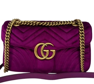 Gucci GG Marmont Velvet Crossbody Bag