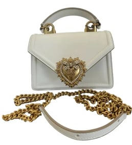 Dolce & Gabbana White Small Devotion Bag