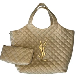 Saint Laurent 2023 Nubuck Icare Maxi Shopping Bag