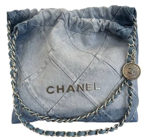 Chanel Bag Denim Quilted Chanel 22 Blue