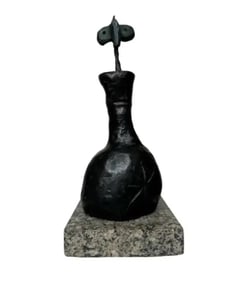 Abstract J. Miro Bronze Sculpture