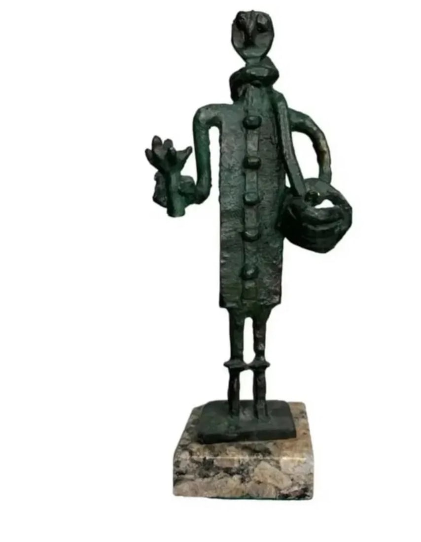 Jacques Lipchitz Modern Bronze Sculpture: Measurements: 13 in H x 4 in