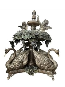 Monumental Cherubs and Swans Bronze Fountain