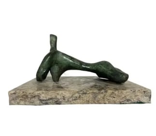 Henry Moore Modern Figure Bronze Sculpture