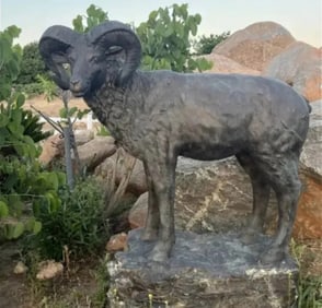 Life Size Ram Bronze Sculpture