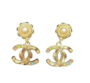 Chanel CC Logo Earrings